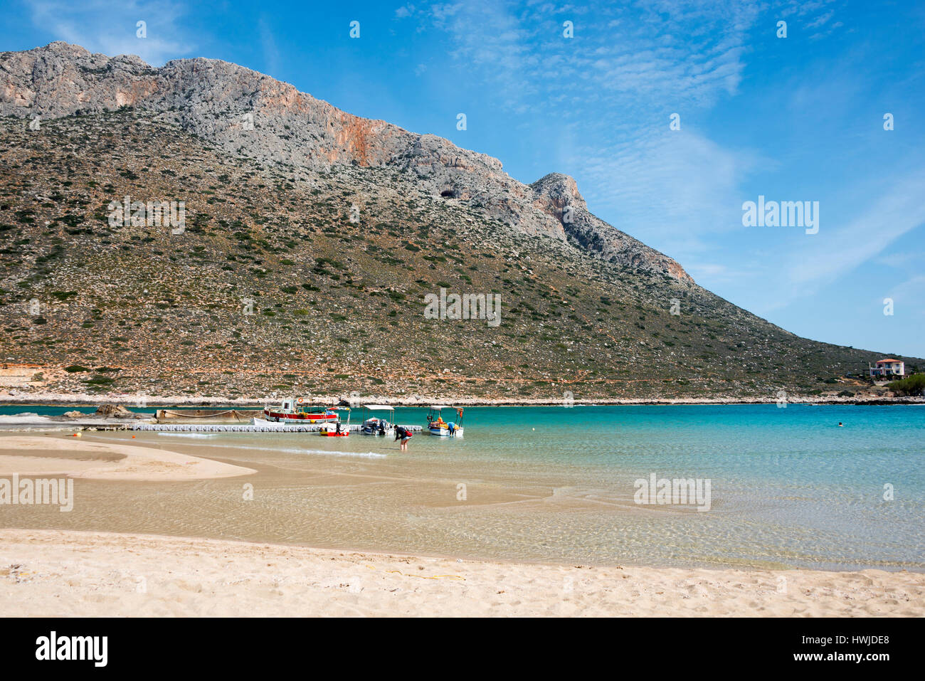 Beach, Stavros, Akrotiri peninsula, Crete, Greece Stock Photo