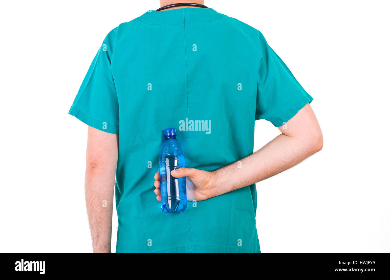 Doctor holding stethoscope behind back hi-res stock photography and ...