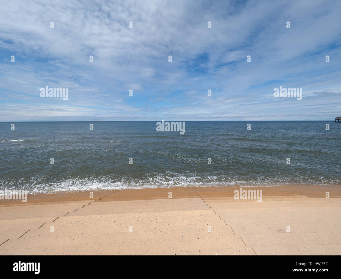 Empty sea seen from the beach useful as a background Stock Photo - Alamy