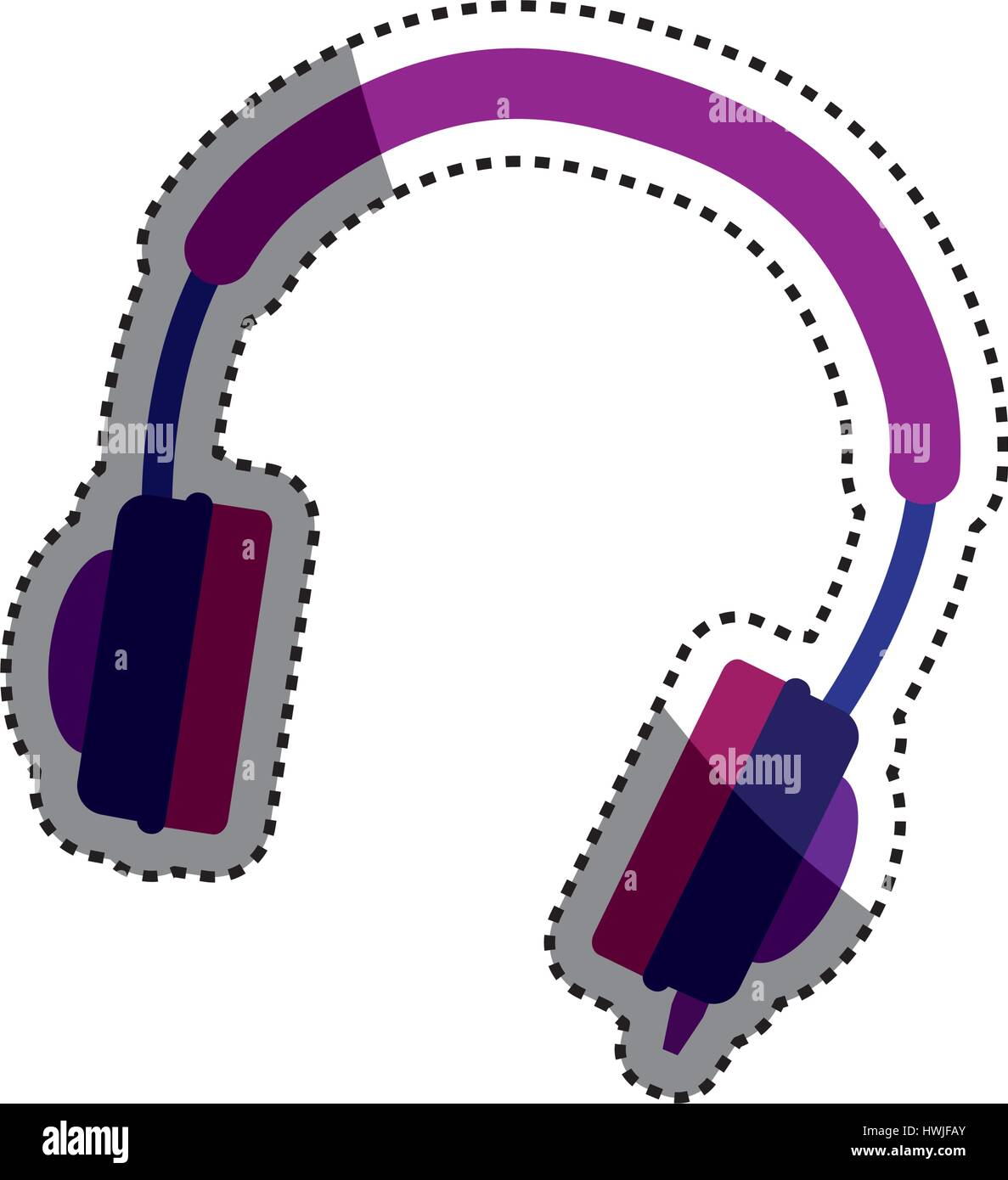 Music headphones device Stock Vector Image & Art - Alamy