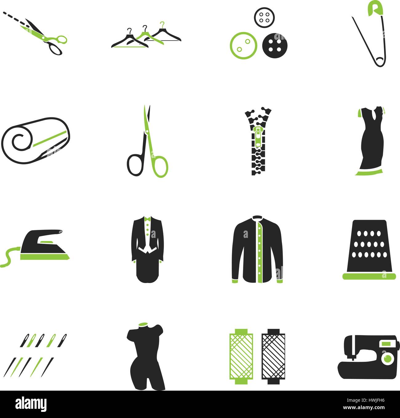 Tailoring simply icons for web and user interfaces Stock Vector
