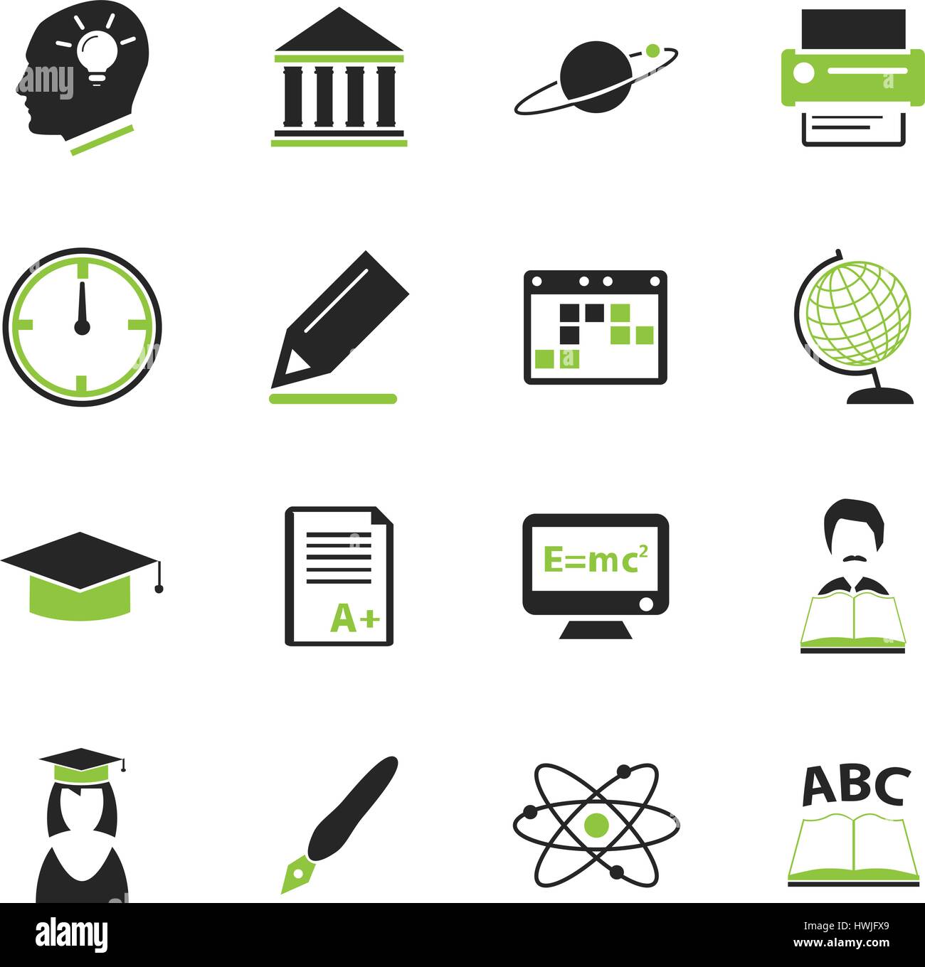 University simply icons for web and user interfaces Stock Vector