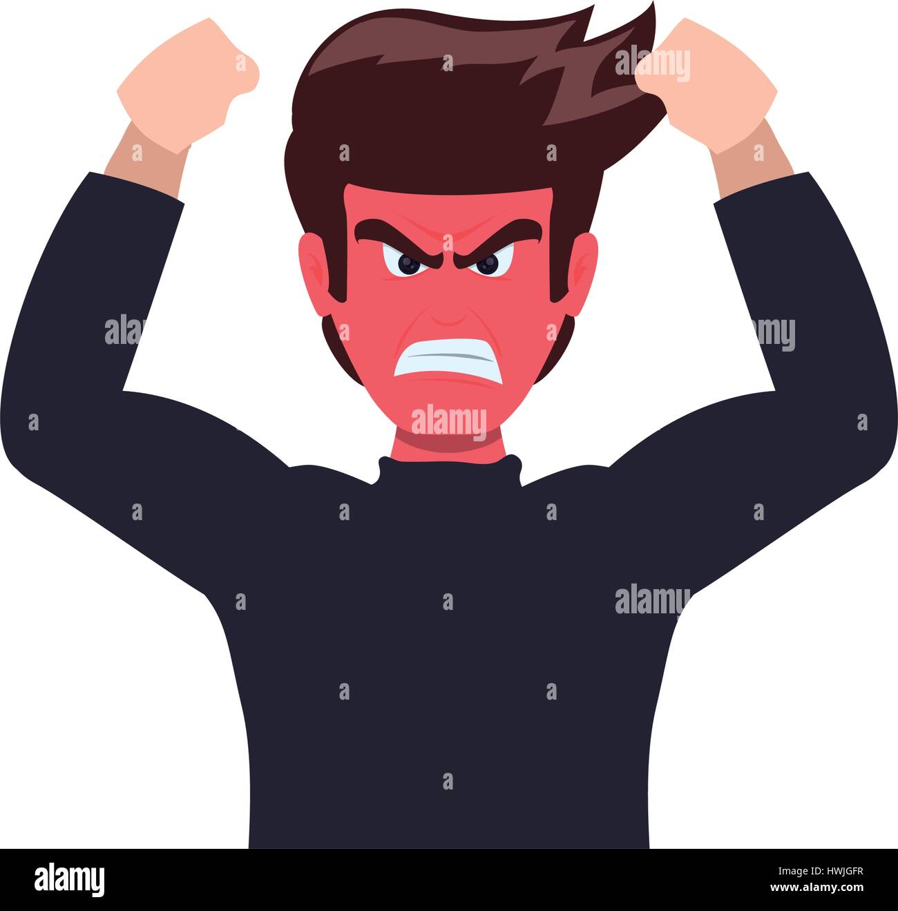 Angry cartoon face Stock Vector Image & Art - Alamy