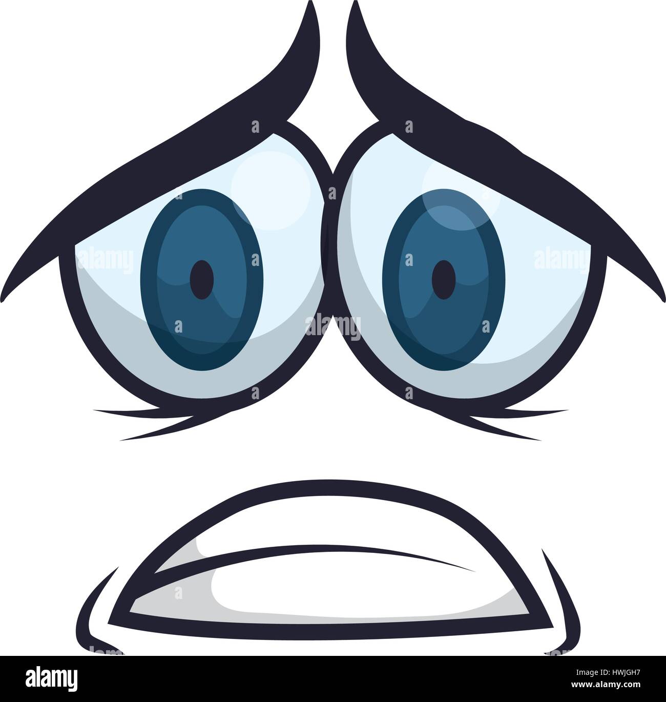 Concerned cartoon face Stock Vector Image & Art - Alamy