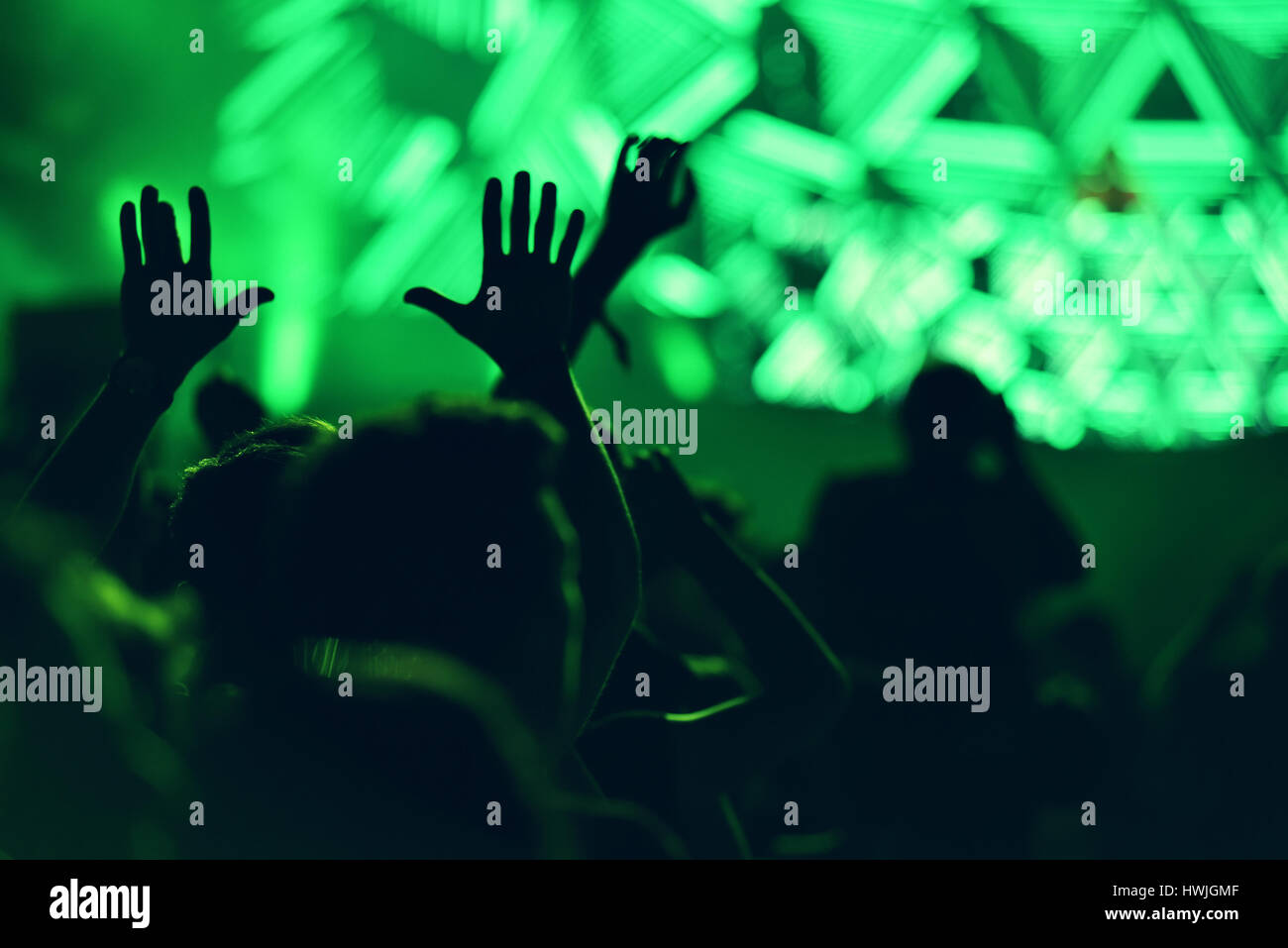 Crowd rocking during concert hi-res stock photography and images - Alamy