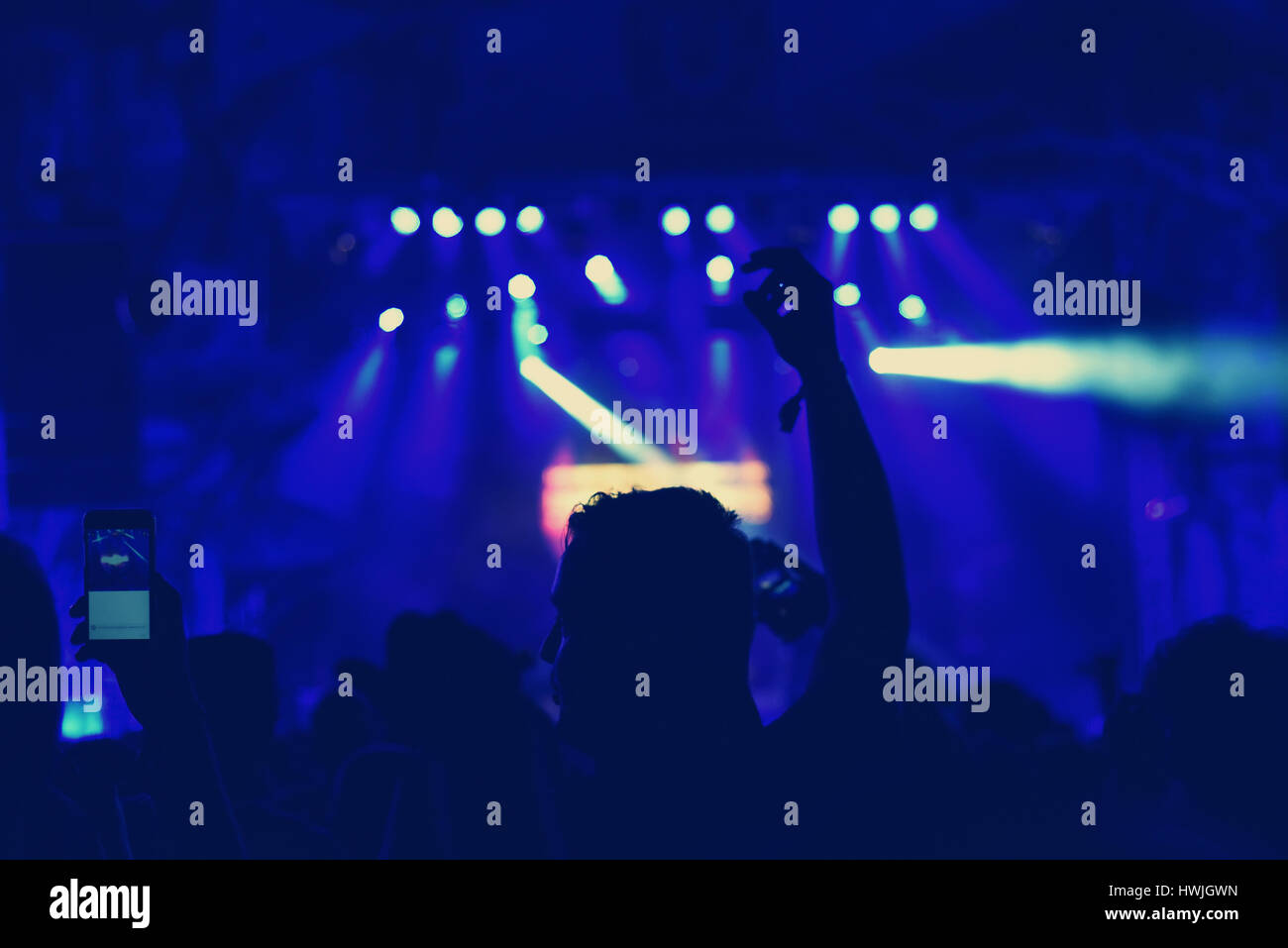 Vintage crowd at concert hi-res stock photography and images - Alamy