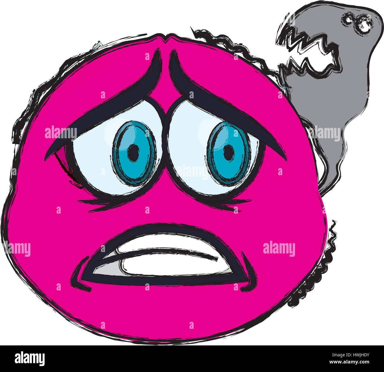 Scared cartoon face Stock Vector Image & Art - Alamy