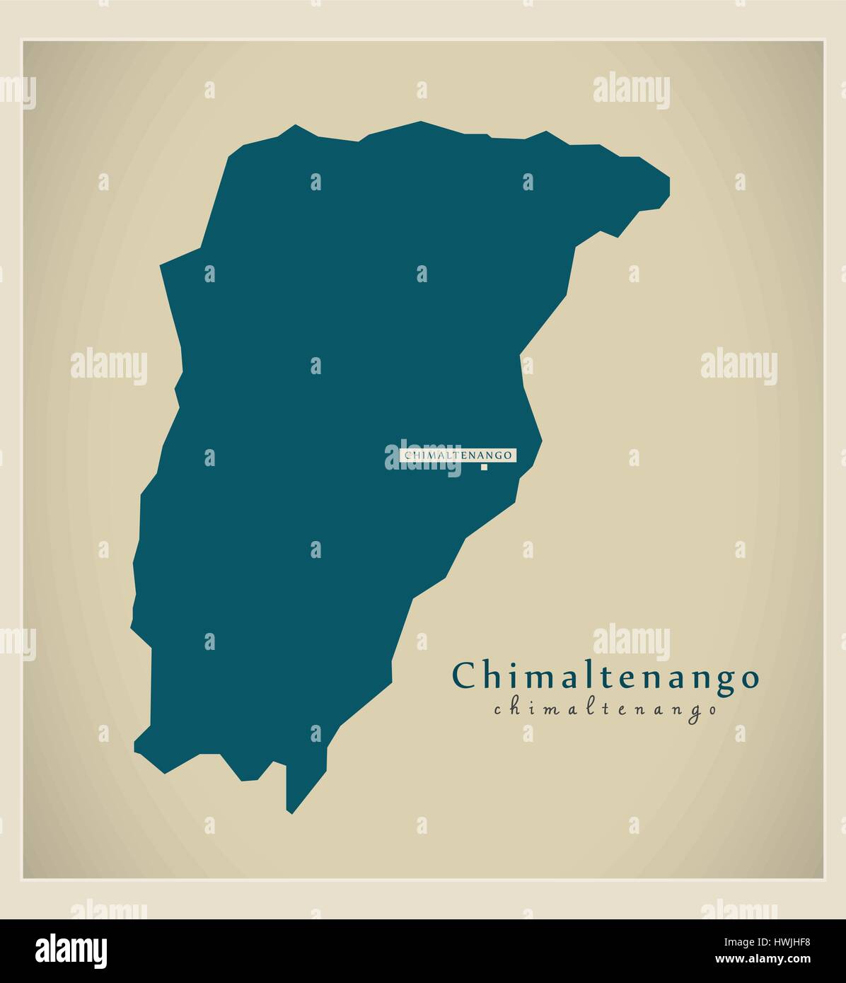 Modern Map - Chimaltenango GT Stock Vector