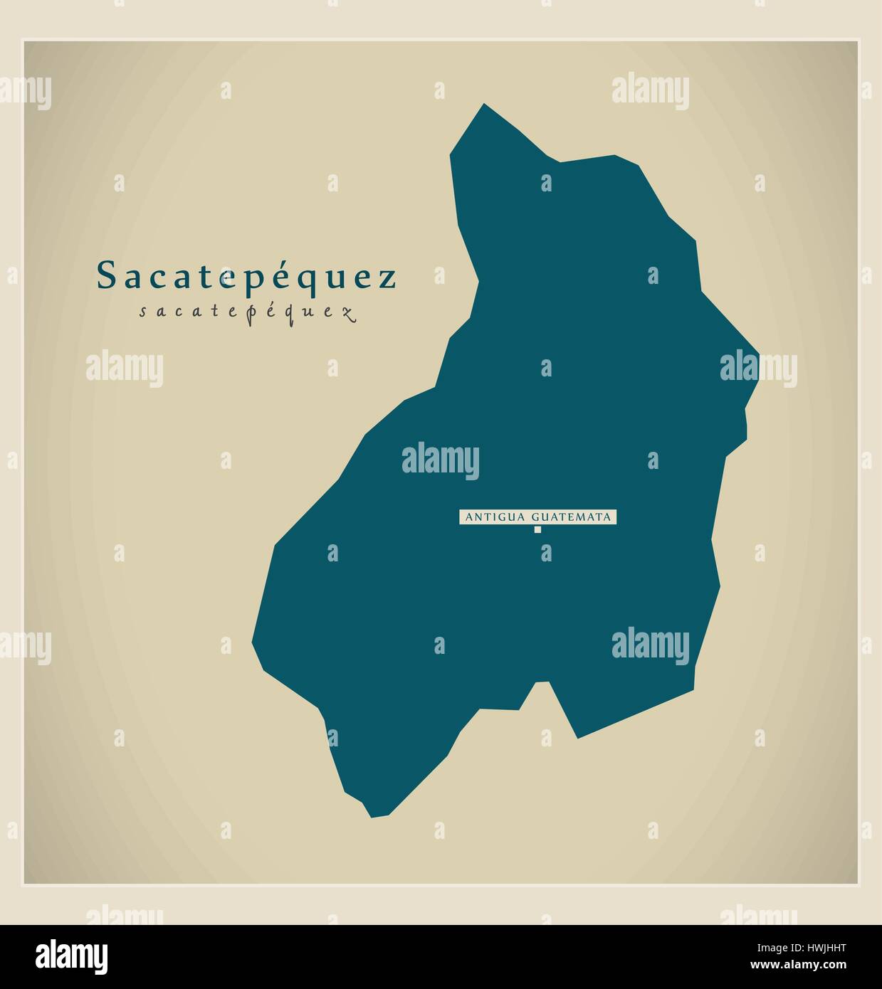 Modern Map - Sacatepequez GT Stock Vector