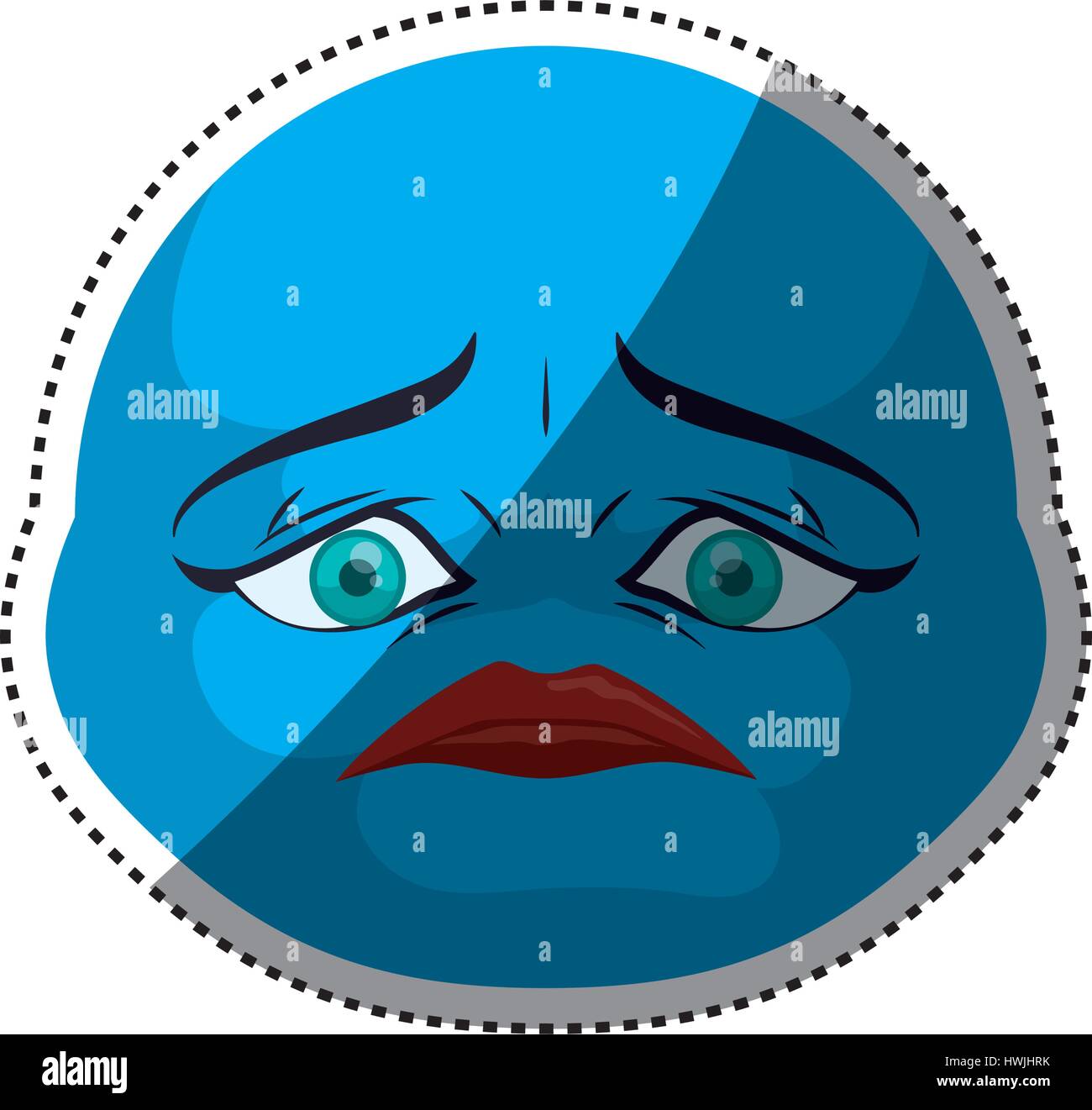 Concerned cartoon face Stock Vector Image & Art - Alamy