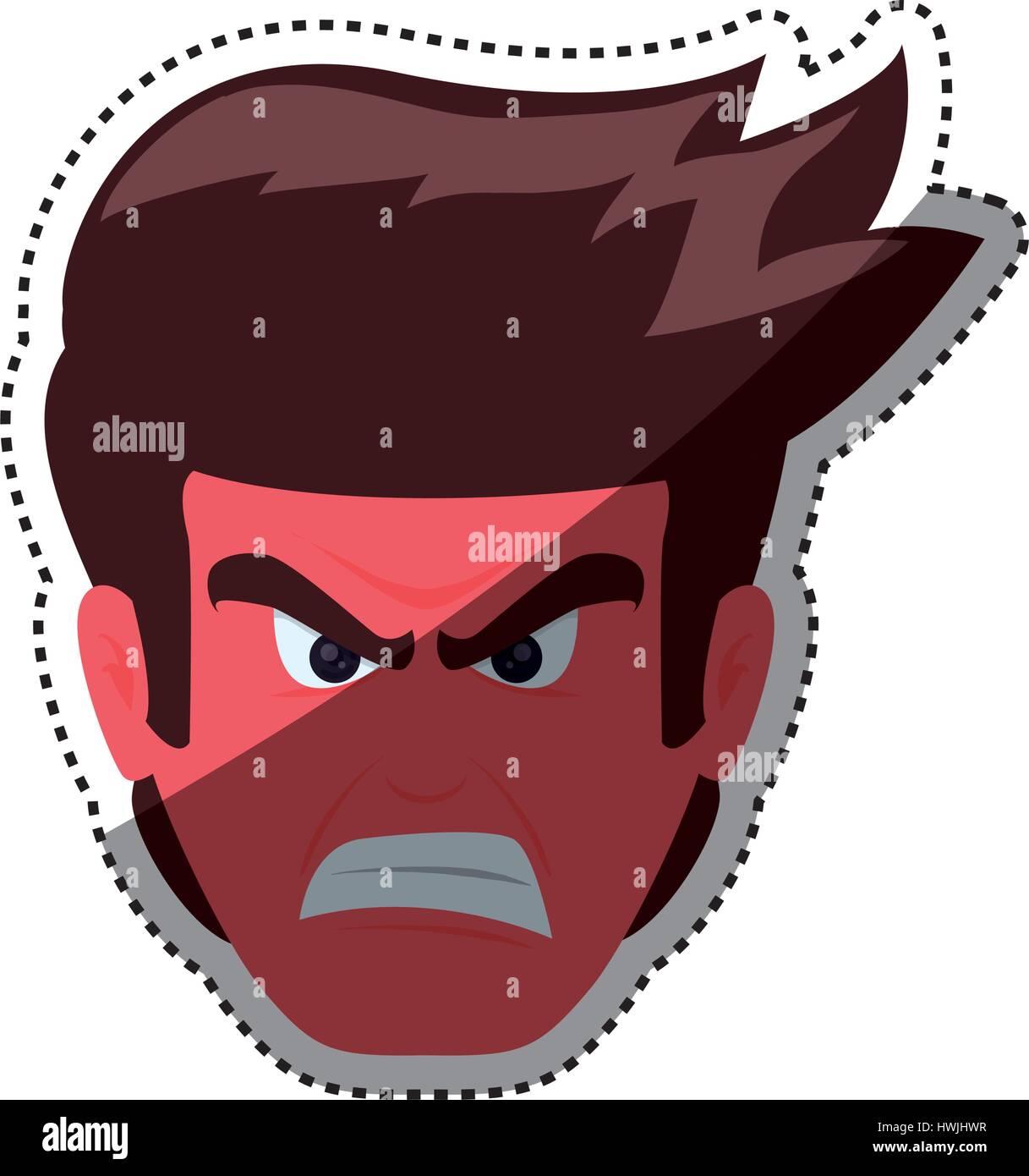 Angry cartoon face Stock Vector Image & Art - Alamy