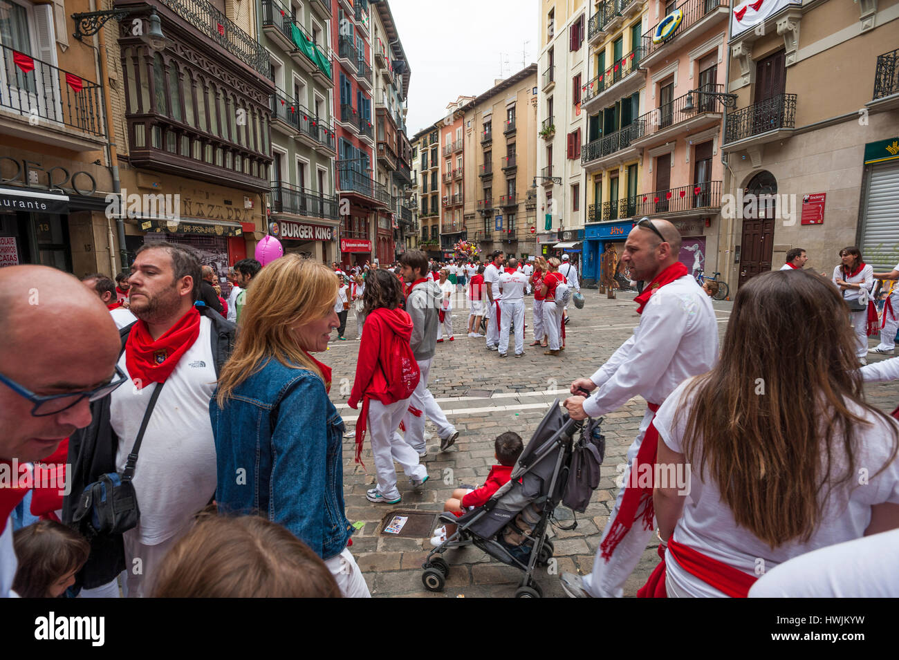Festival of San Fermin, Pamplona, Spain, Europe Stock Photo