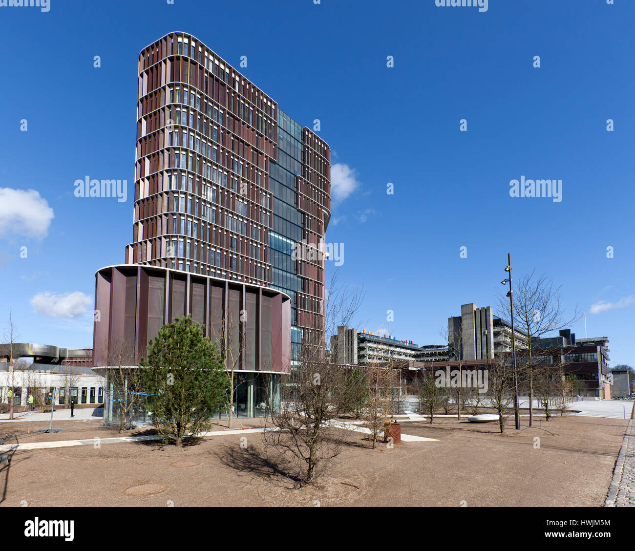 The Maersk Tower, Mærsk Tårnet. Faculty of Health and Medical Sciences, University of Copenhagen, Denmark. Part of the Panum complex. Stock Photo