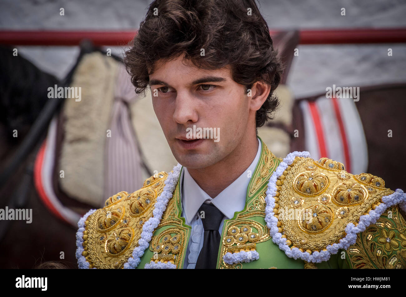 Bullfights, Festival of San Fermin, Pamplona, Spain, Europe Stock Photo