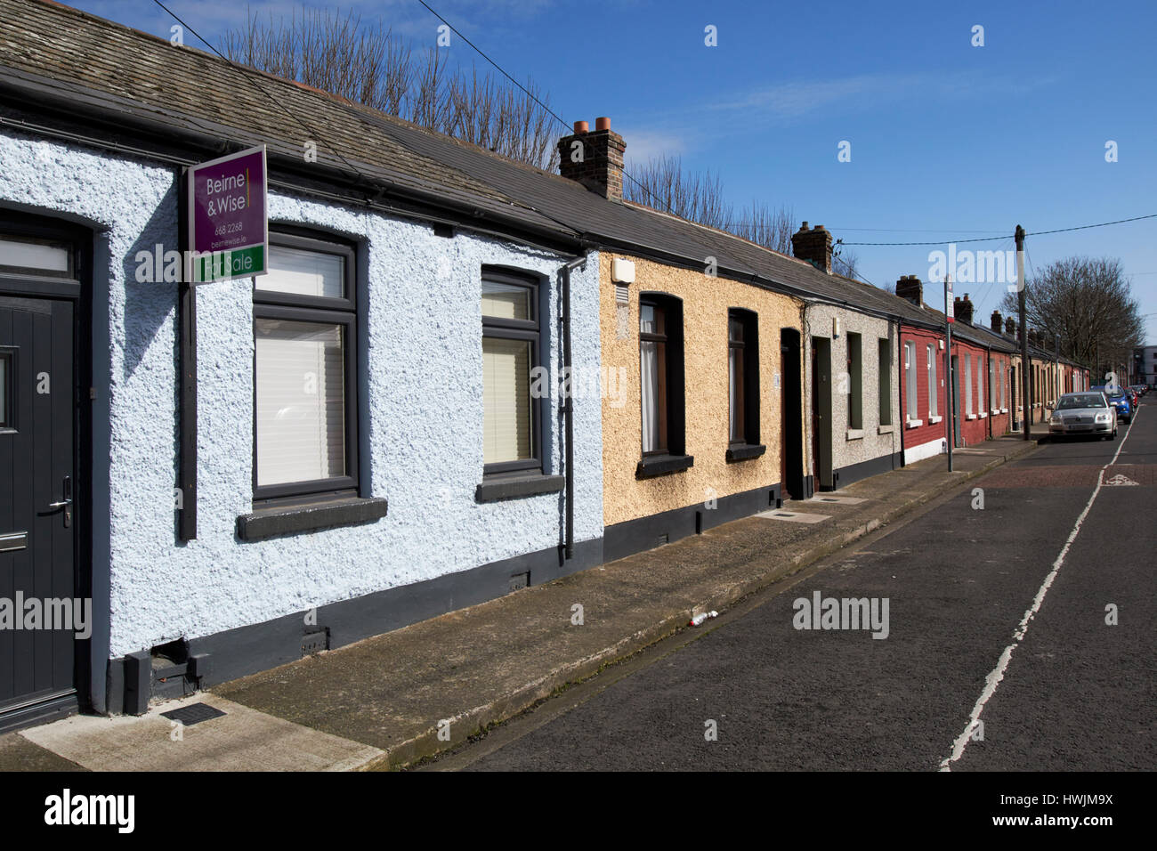 south dock street in south lotts ringsend Dublin Republic of Ireland Stock Photo