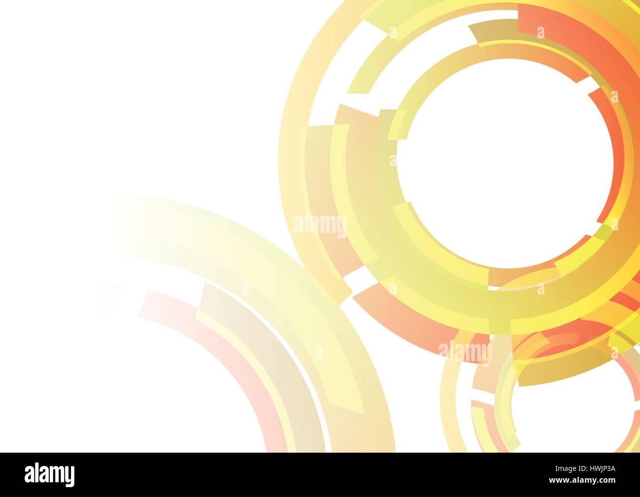 Vector : Abstract orange and yellow circle on white background Stock ...