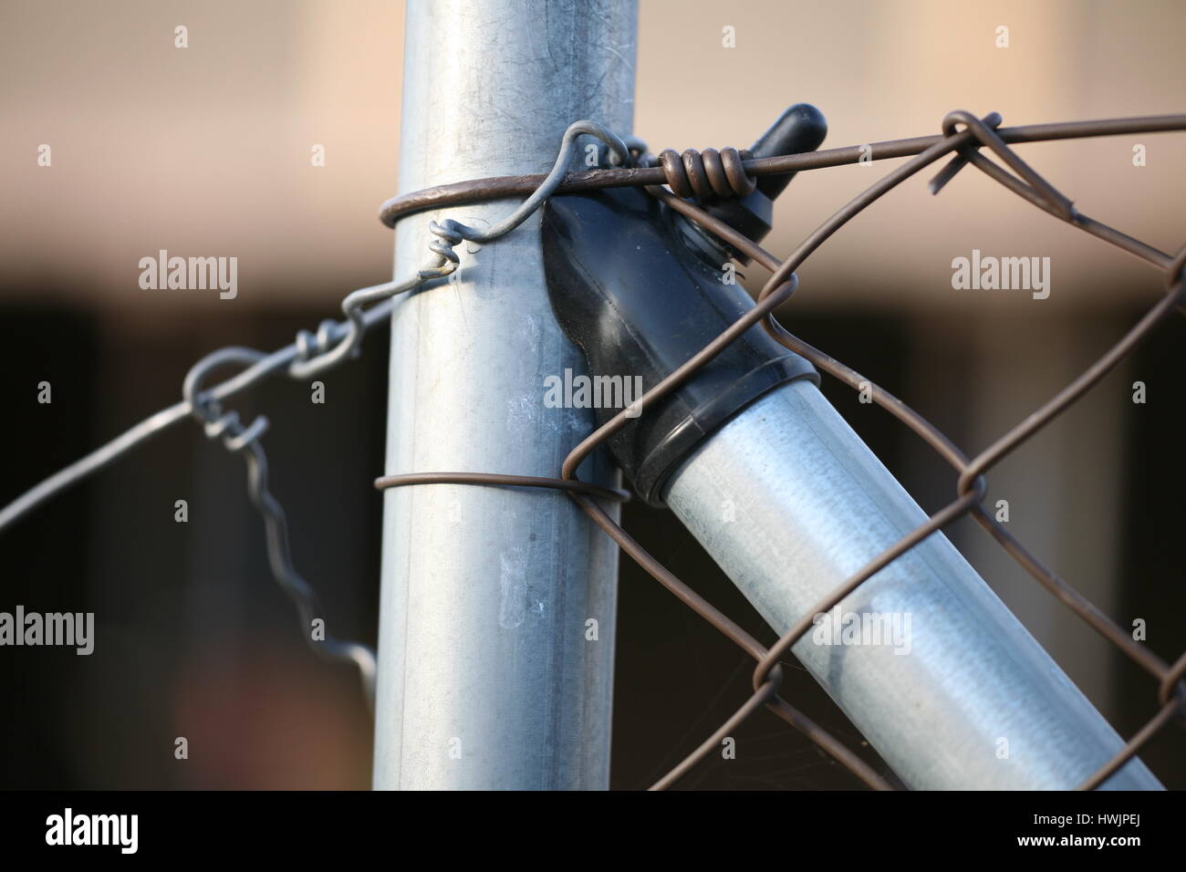wired fence Stock Photo