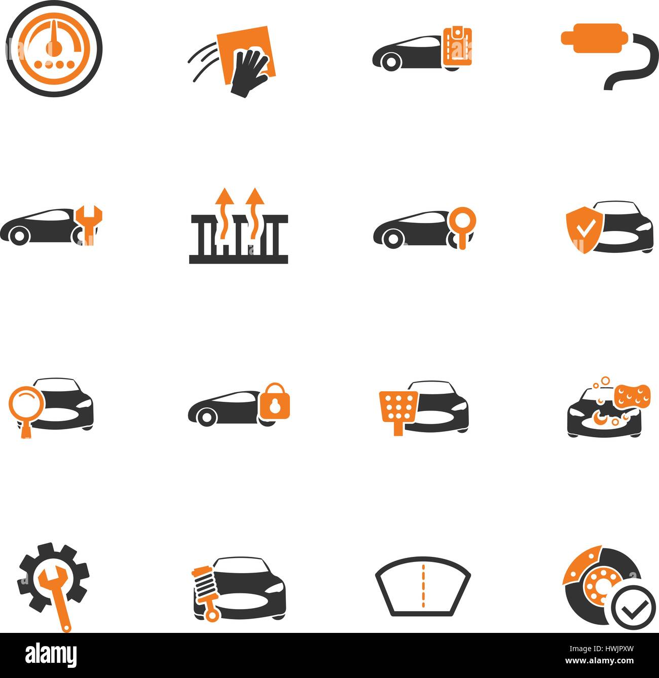 Car shop icon set for web sites and user interface Stock Vector Image ...