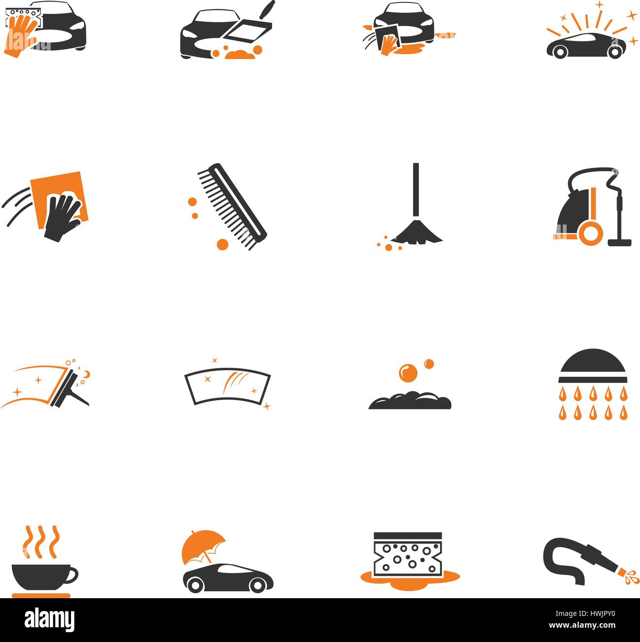Car wash icon set for web sites and user interface Stock Vector Image ...