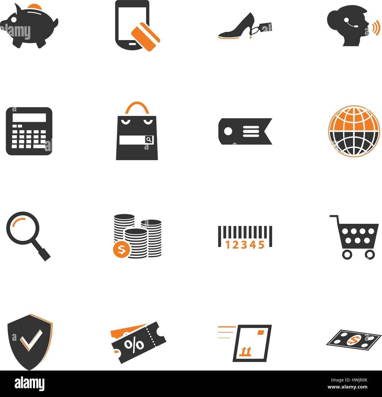 E-commerce icon set for web sites and user interface Stock Vector Image ...