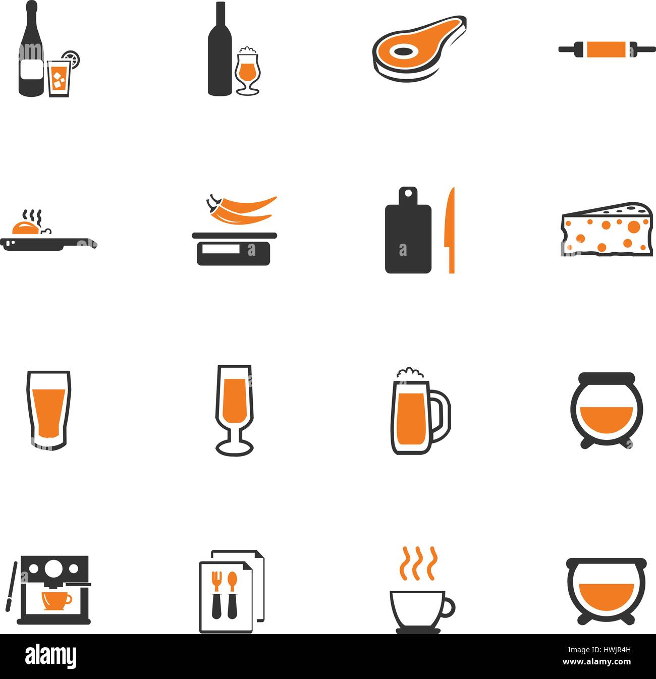 Food and kitchen symbol for web icons Stock Vector Image & Art - Alamy