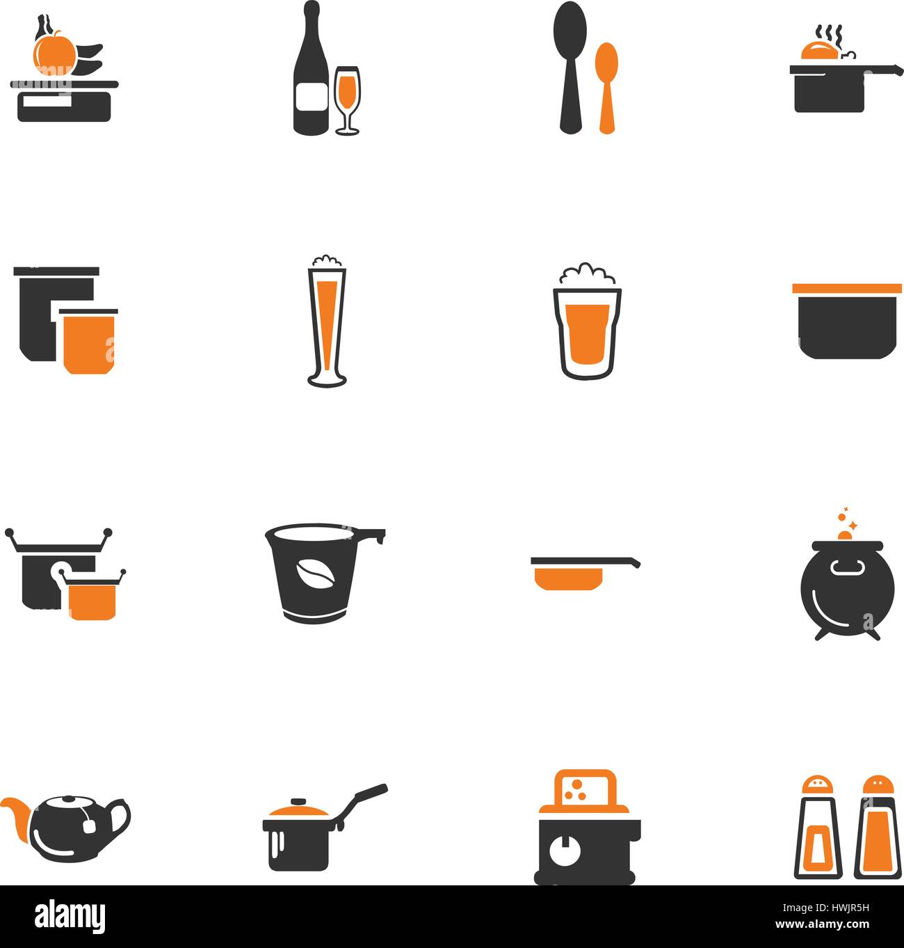 Food and kitchen symbol for web icons Stock Vector Image & Art - Alamy