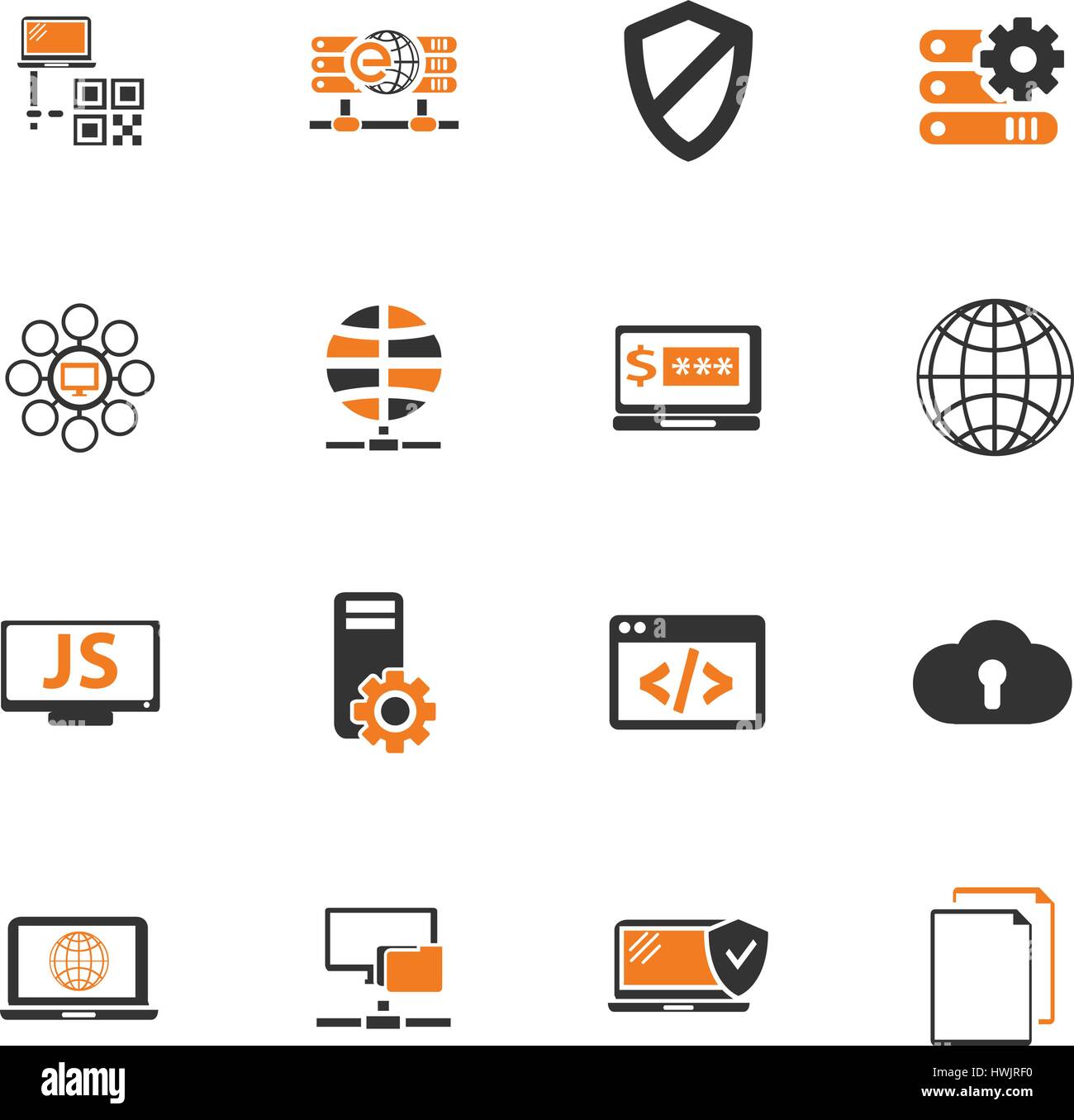 Internet, server, network icon set for web sites and user interface ...