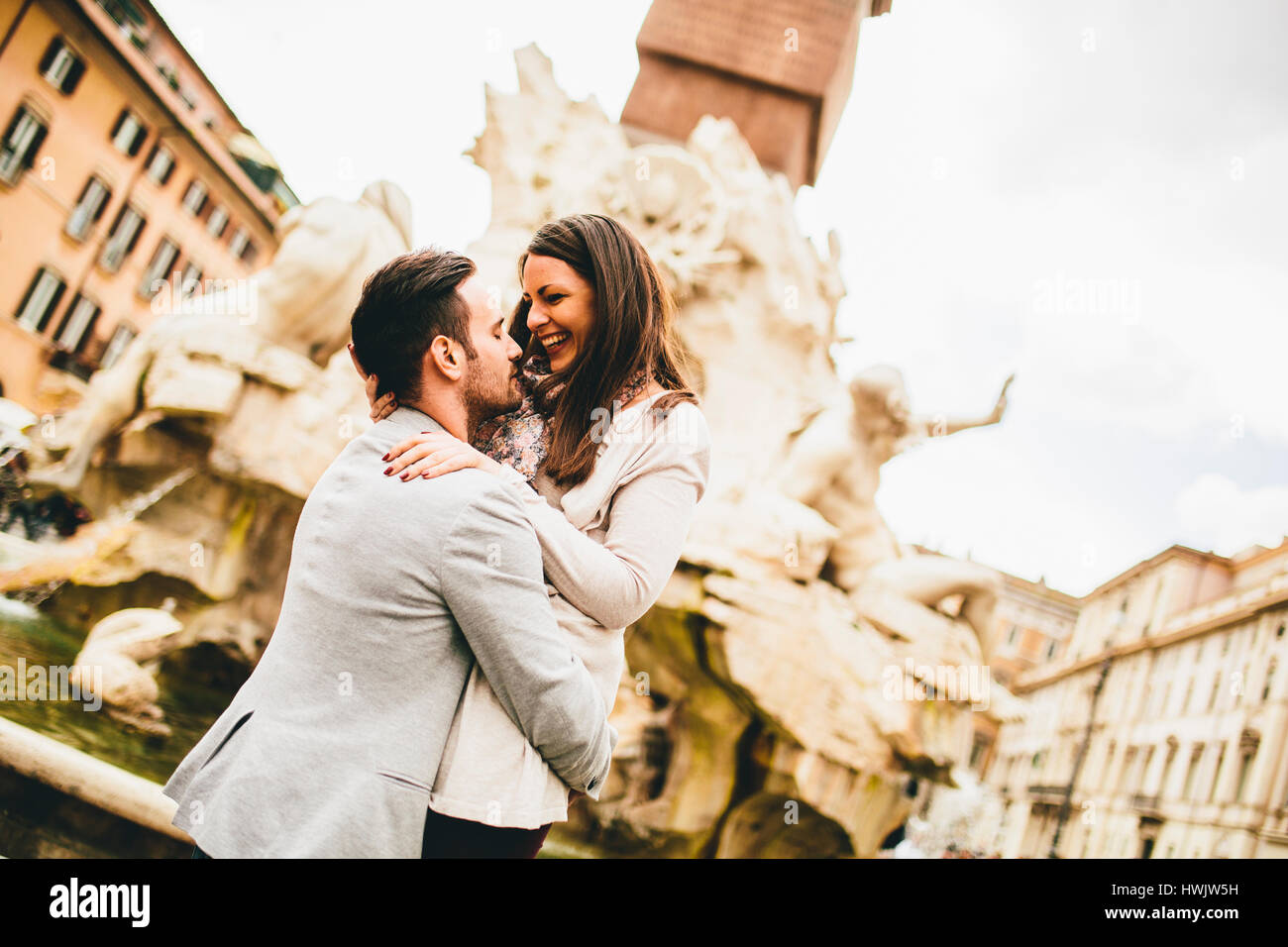 People Having Fun In Rome Loving couple having fun in Rome, Italy Stock Photo - Alamy