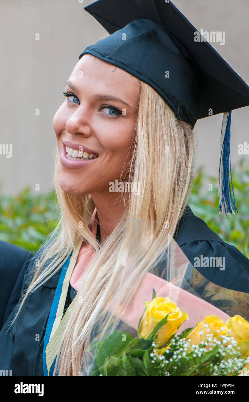 A 25 YEAR OLD CAUCASIAN FEMALE CELEBRATES WITH HER OLDER BROTHER IN HER