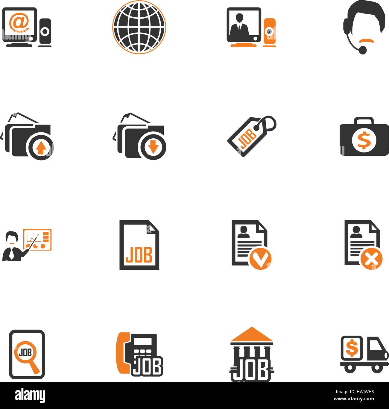 Job icon set for web sites and user interface Stock Vector Image & Art ...