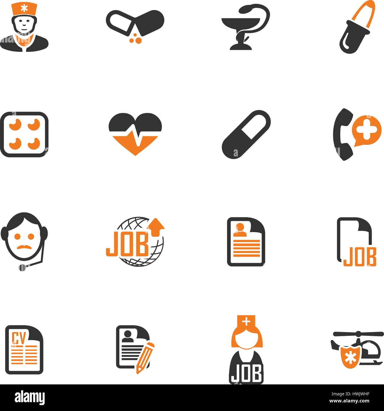 Job icon set for web sites and user interface Stock Vector Image & Art ...