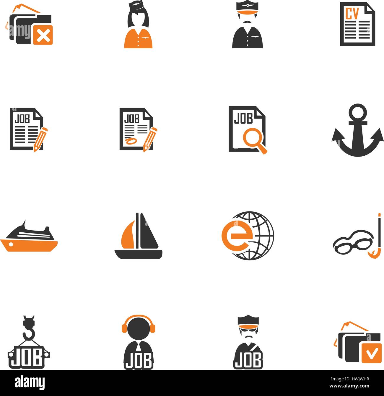 Job icon set for web sites and user interface Stock Vector Image & Art ...