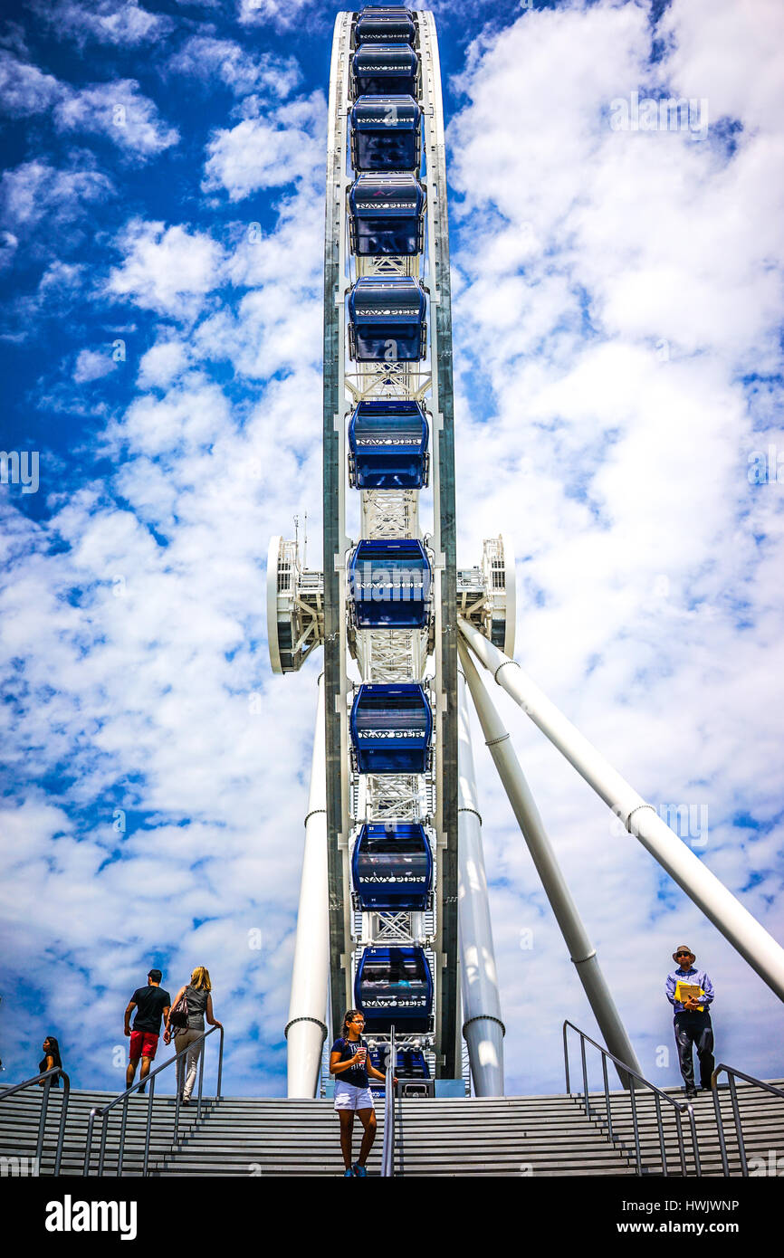 Chicago ferris wheel at Navy Pier Stock Photo