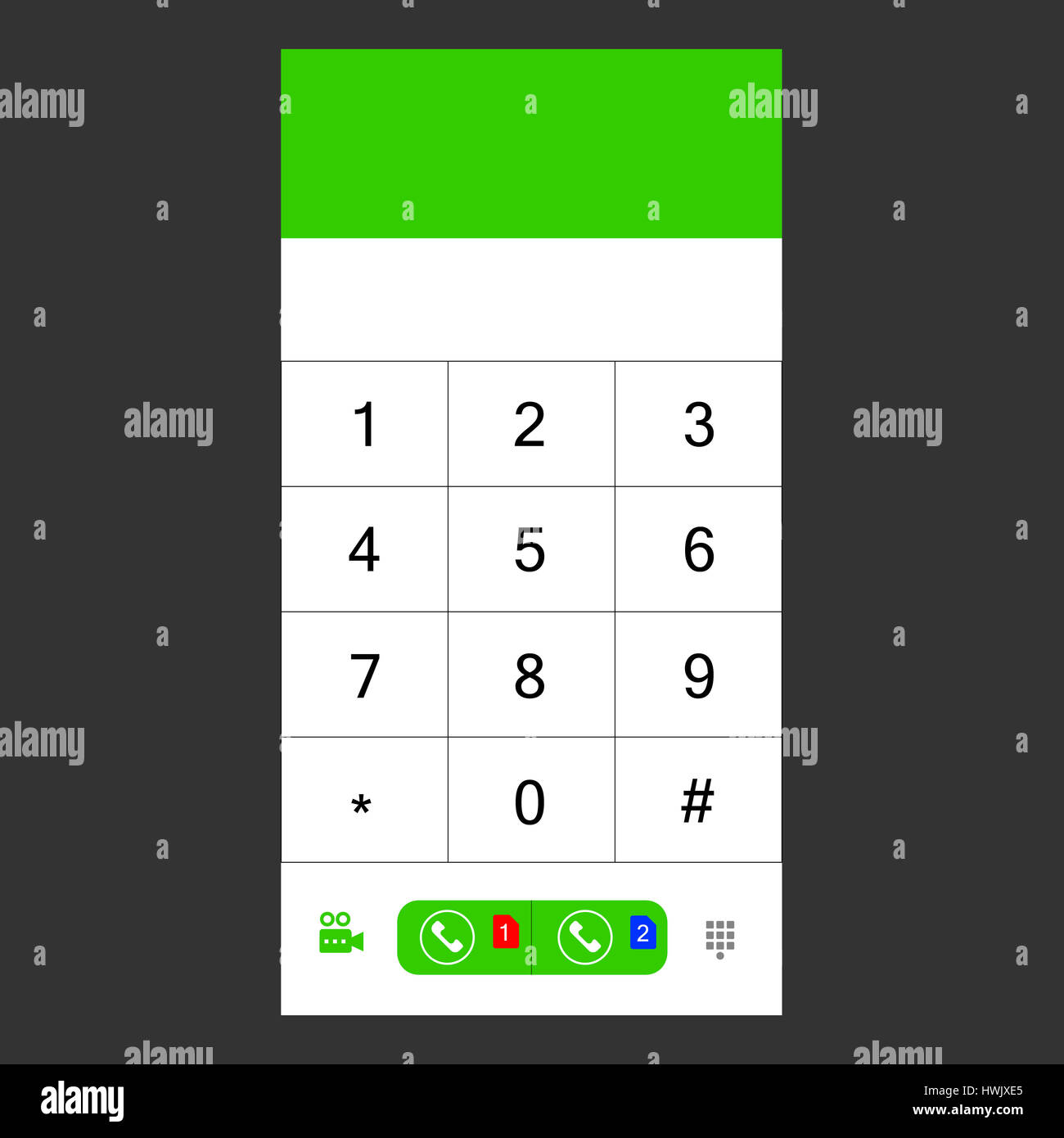 Smartphone application. The keypad for number set Stock Photo - Alamy