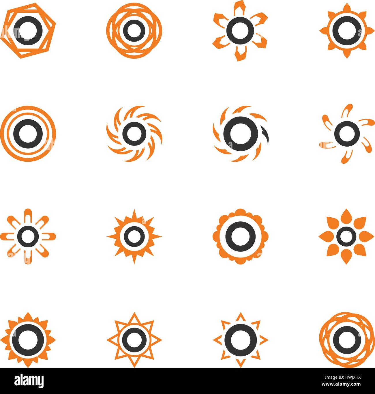 Sun icon set for web sites and user interface Stock Vector Image & Art ...