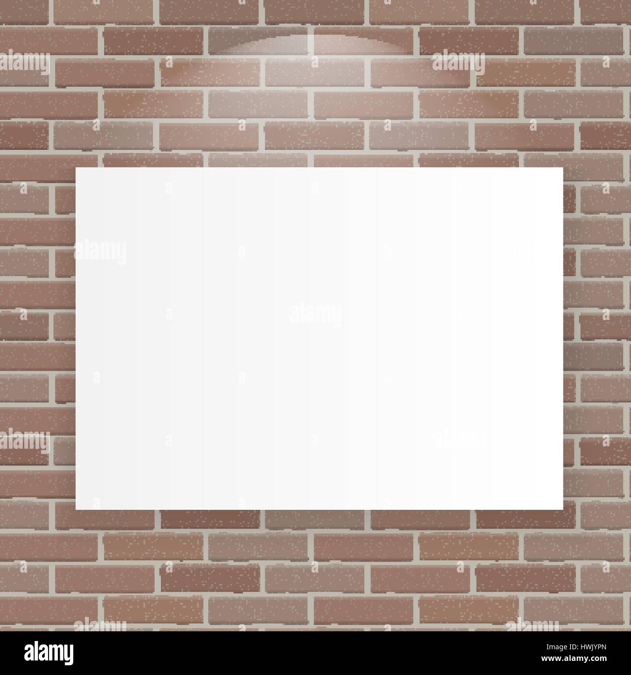 White Frame on Brick Wall Vector Illustration Background Stock Vector ...