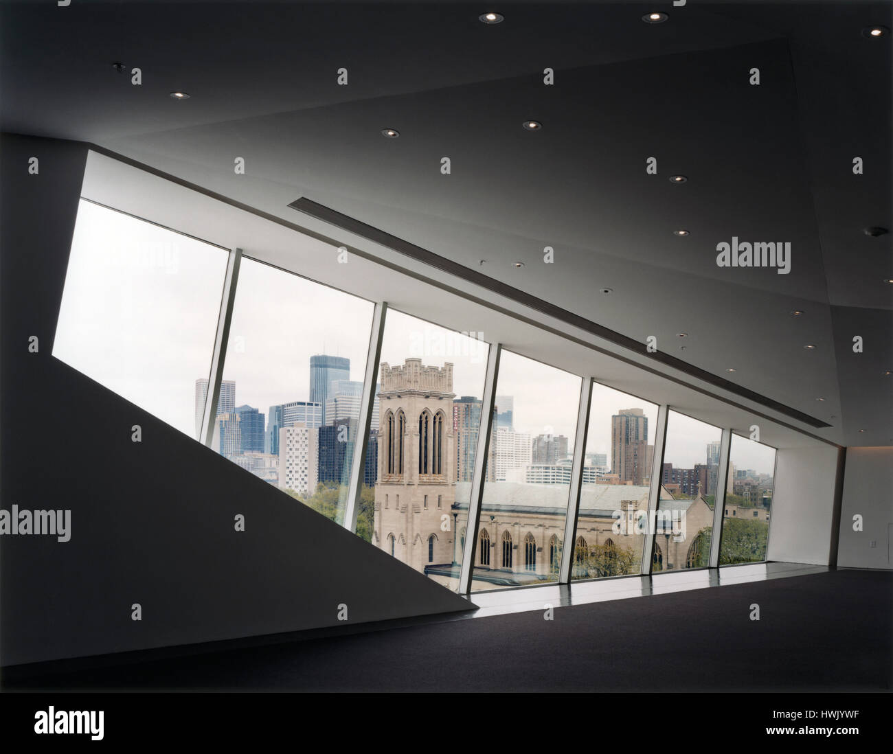 Upper floor window overlooking the city centre. Walker Art Center ...