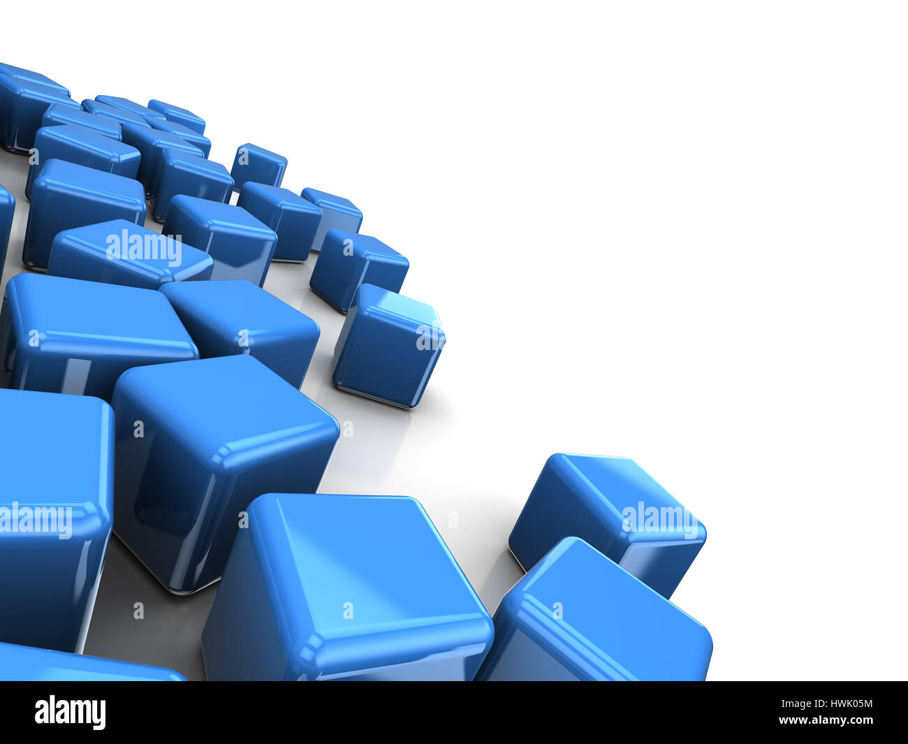 abstract 3d background with blue cubes Stock Photo - Alamy