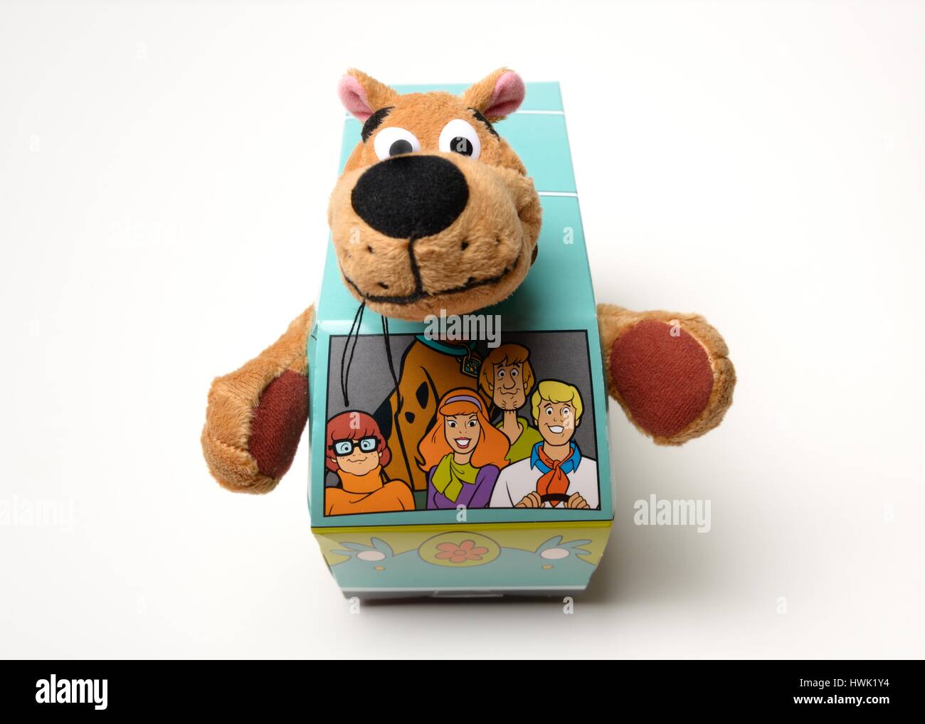 Scooby Doo easter egg box with soft toy included Stock Photo