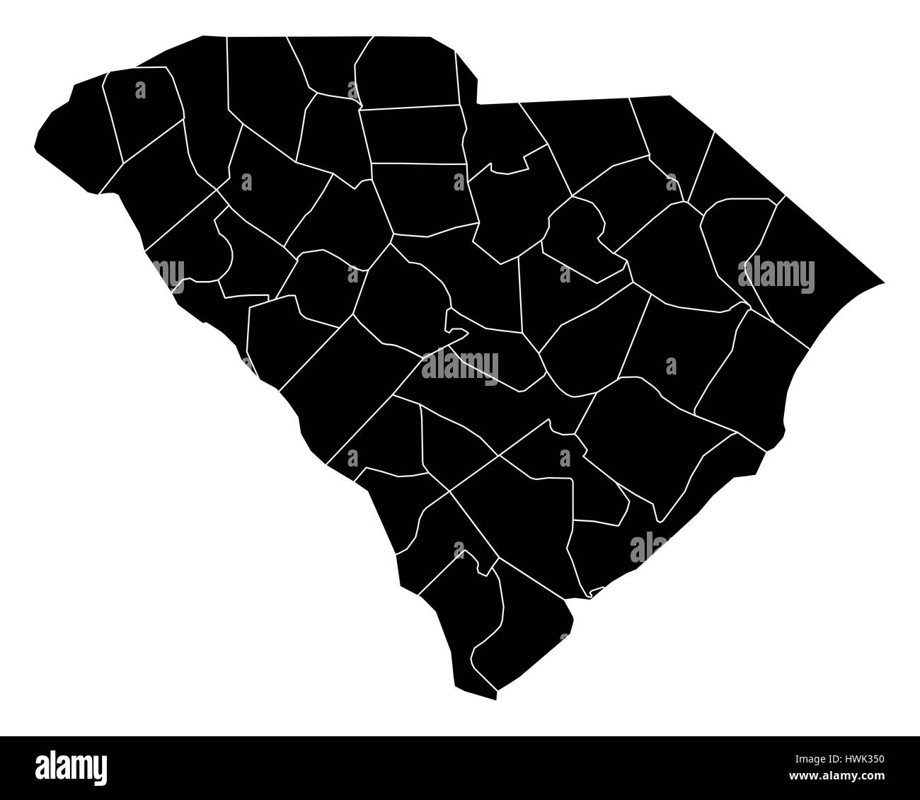 Map of South Carolina Stock Photo - Alamy