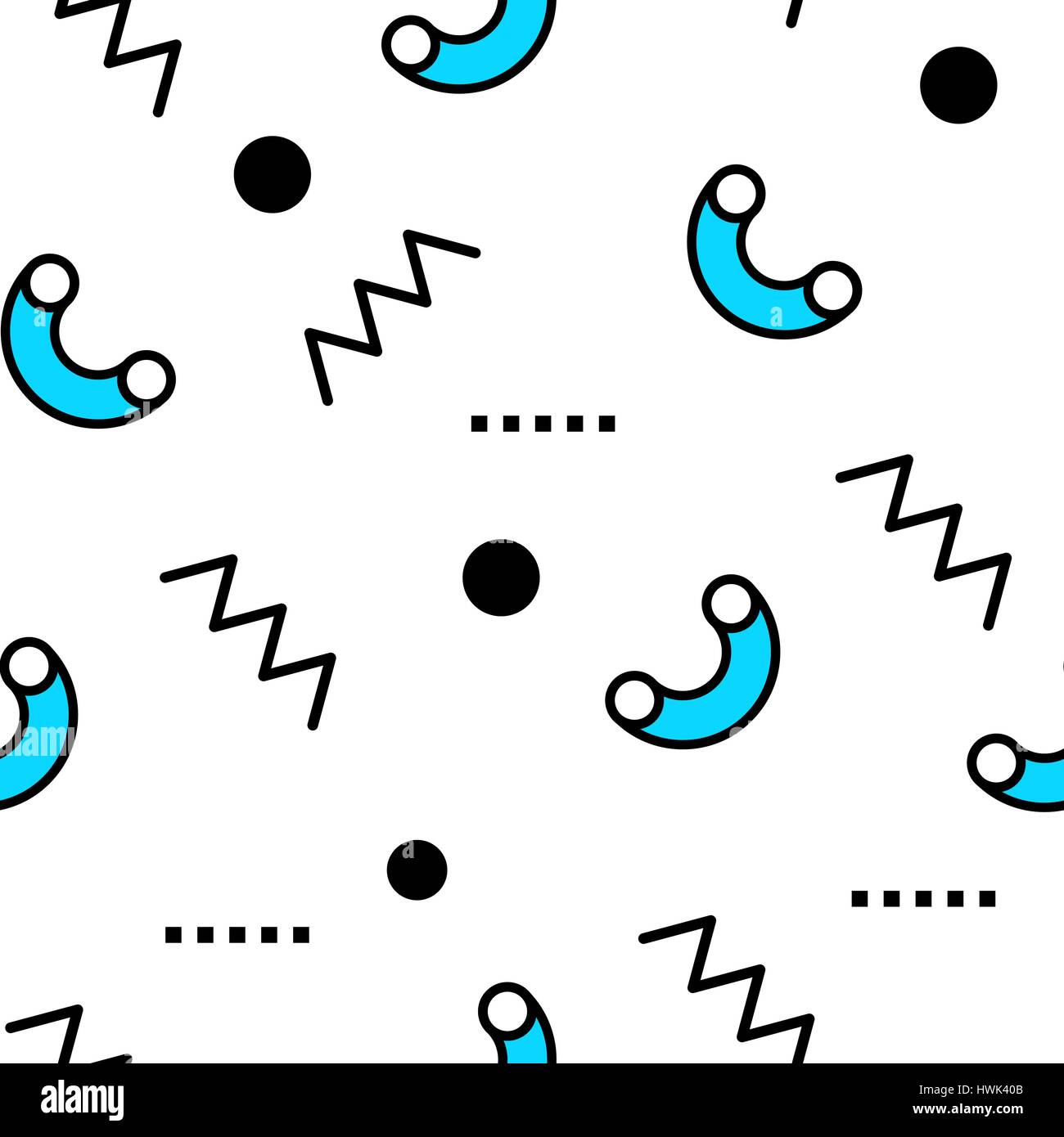Seamless pattern in Memphis style Stock Vector Image & Art - Alamy