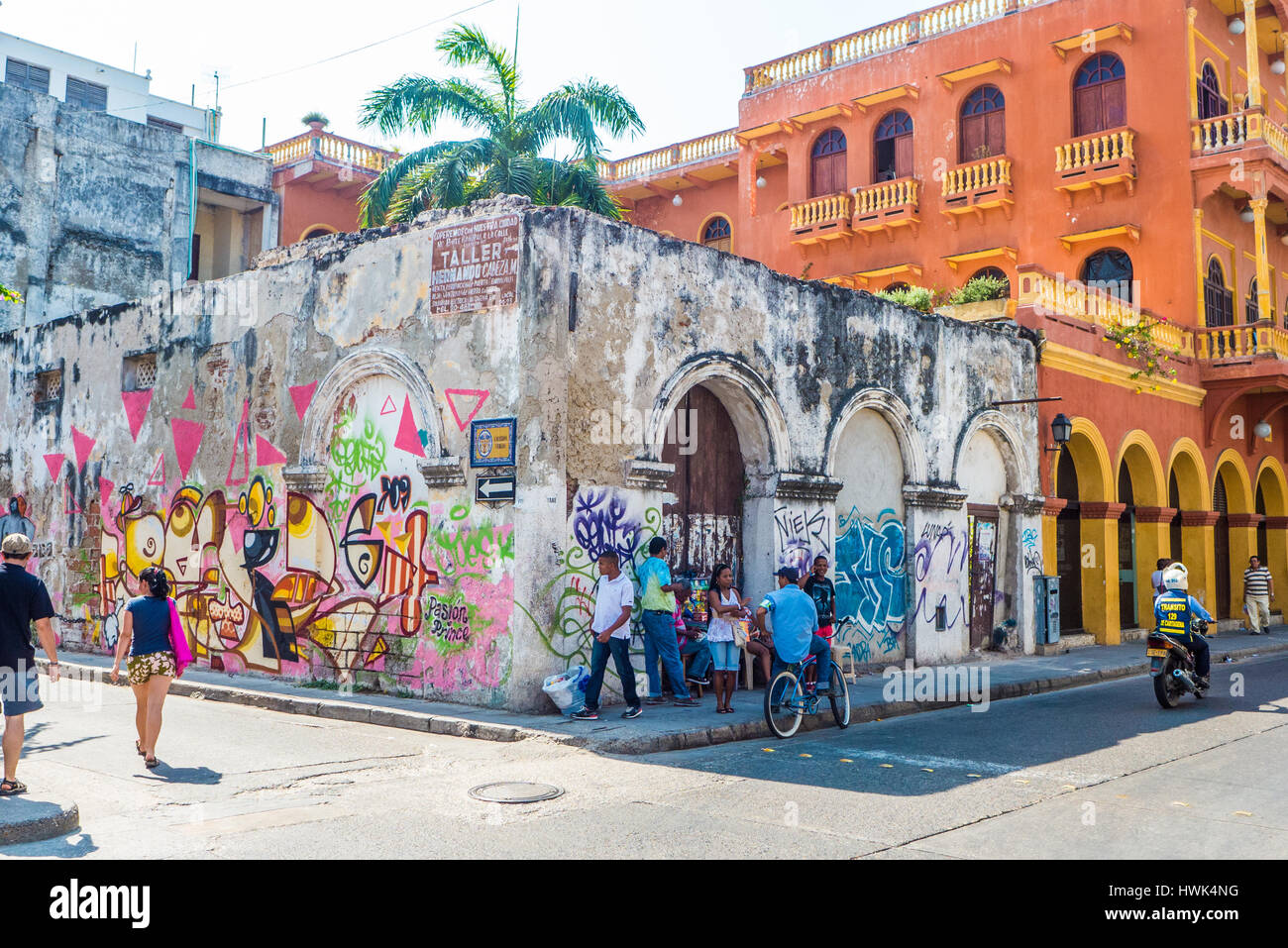 Cartagena street view Stock Photo