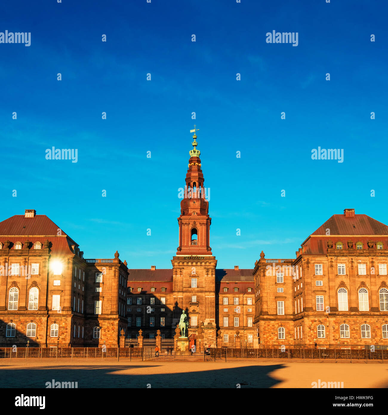 COPENHAGEN, DENMARK - MARCH 11, 2017: Christiansborg Palace in Copenhagen Denmark, Danish parliament building. Stock Photo