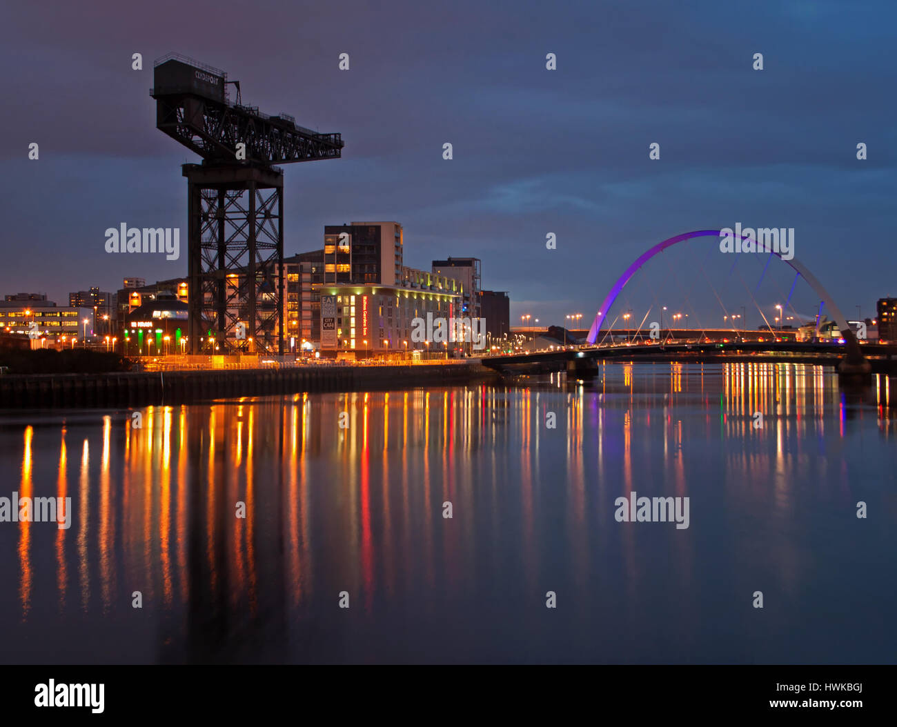 Clydeside at dusk Stock Photo