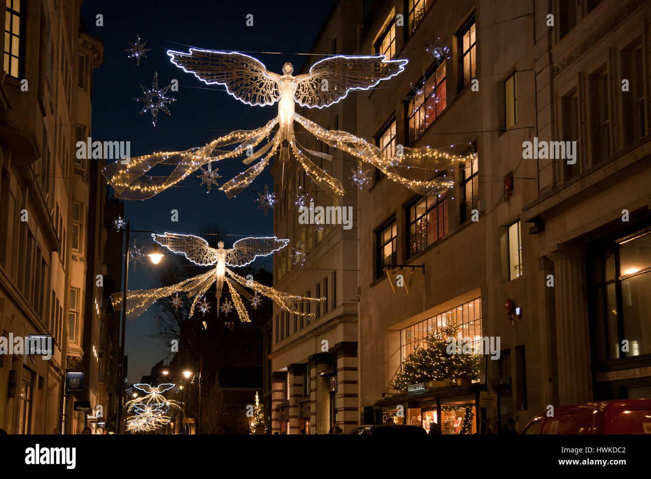 Christmas lights in Jermyn Street, London, UK Stock Photo
