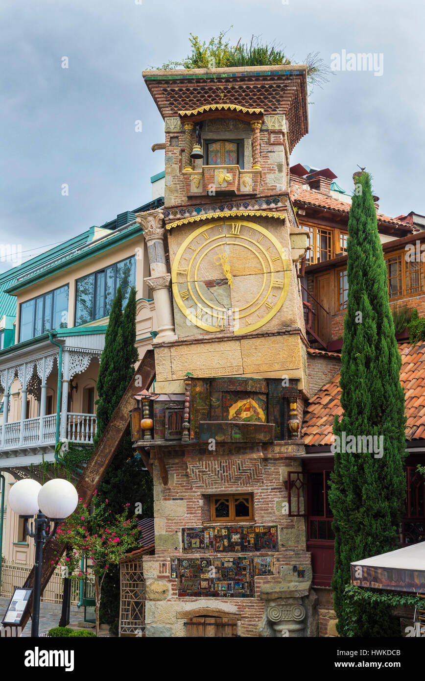Clock Tower of the Gabriadze puppet theatre, Tbilisi, Caucasus