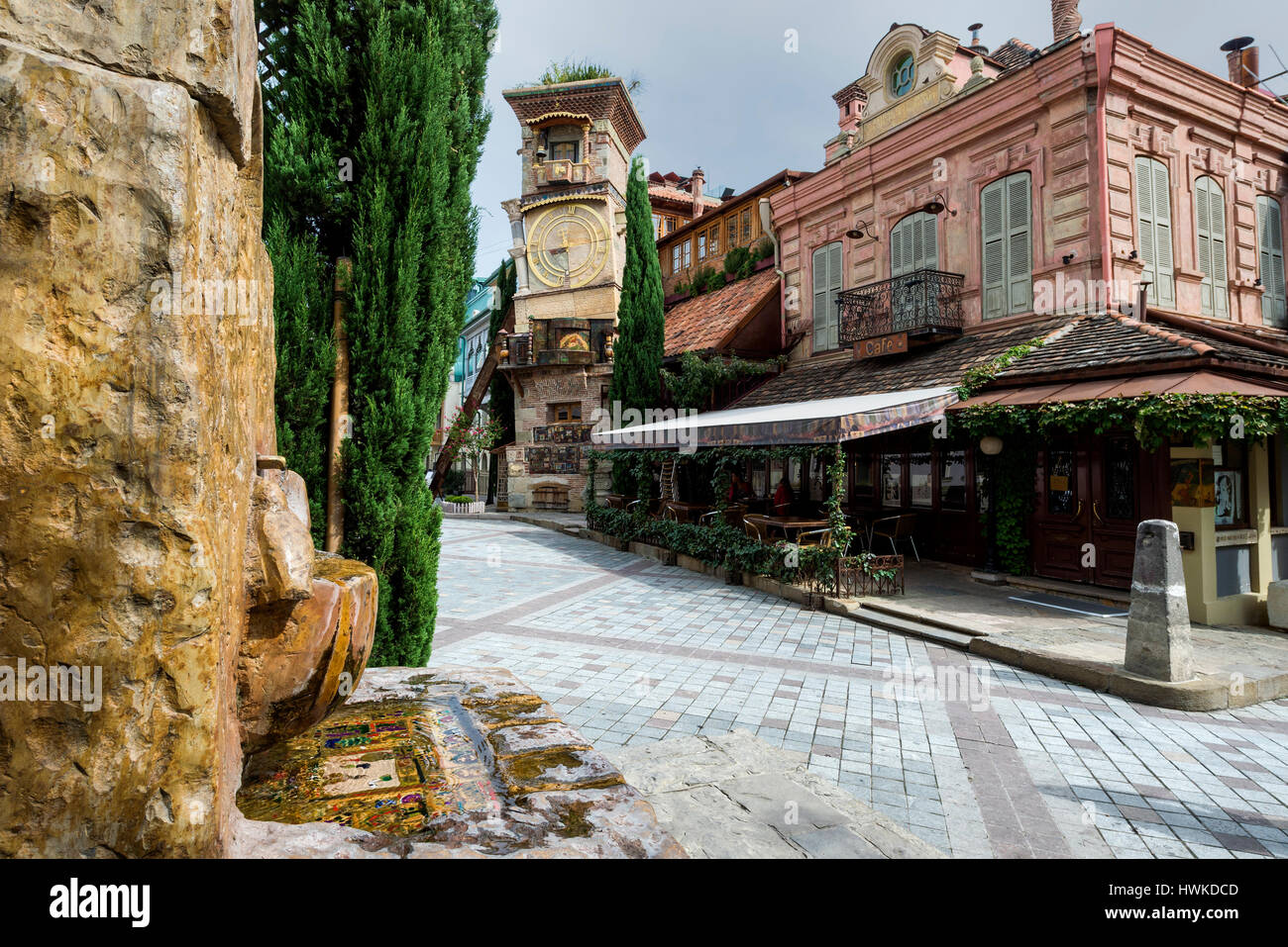 Clock Tower of the Gabriadze puppet theatre, Tbilisi, Caucasus