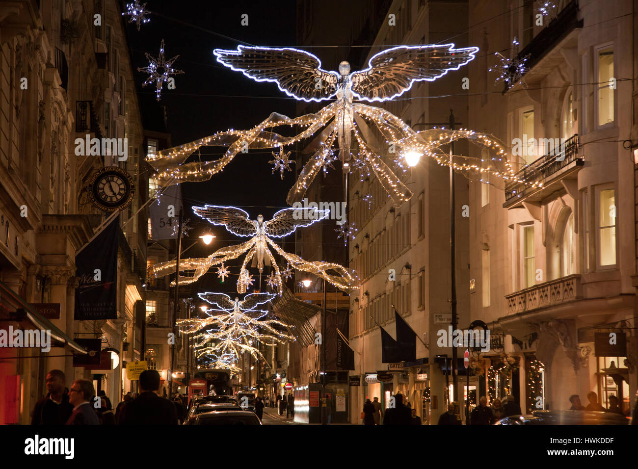 Christmas lights in Jermyn Street, London, UK Stock Photo