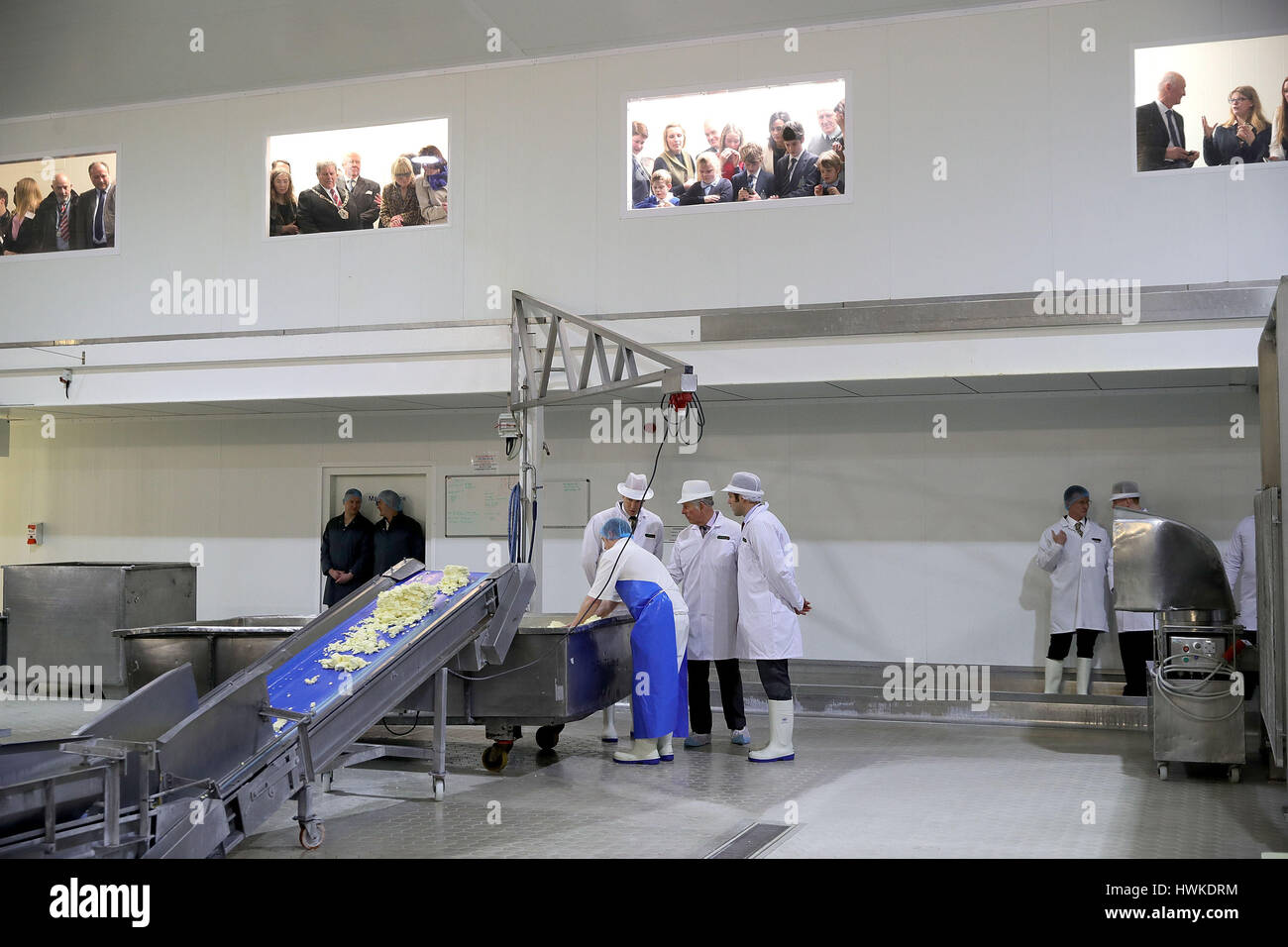The Prince of Wales (centre), patron of the Specialist Cheesemakers