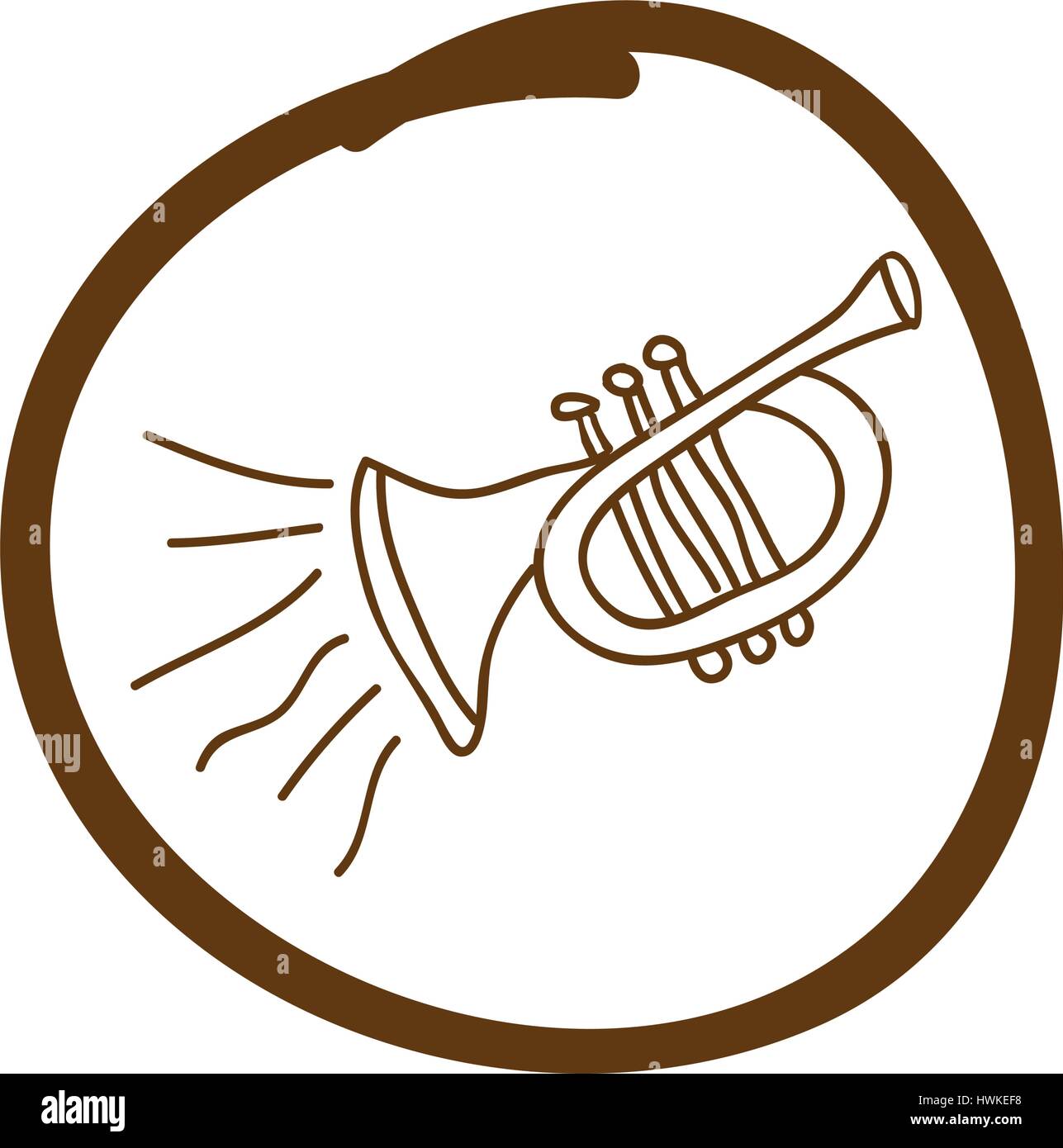 Trumpet keyboard player Stock Vector Images Alamy